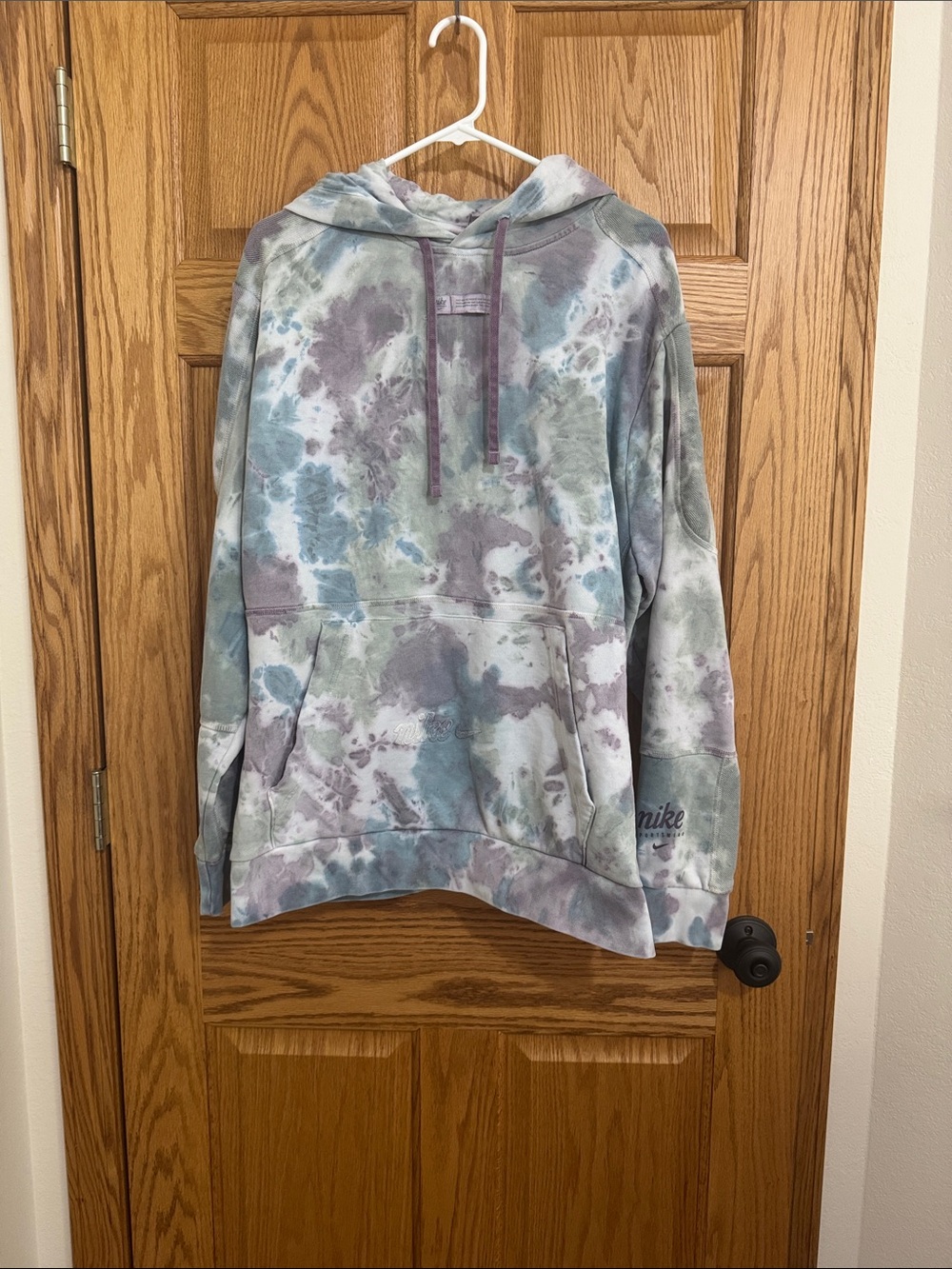 Nike Tie-Dye Hoodie - Pastel Blue, Purple & Green